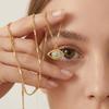 Copper Gold Plated Devil's Eye Necklace Personalized Eyeball Neck Chain Clothes Accessories