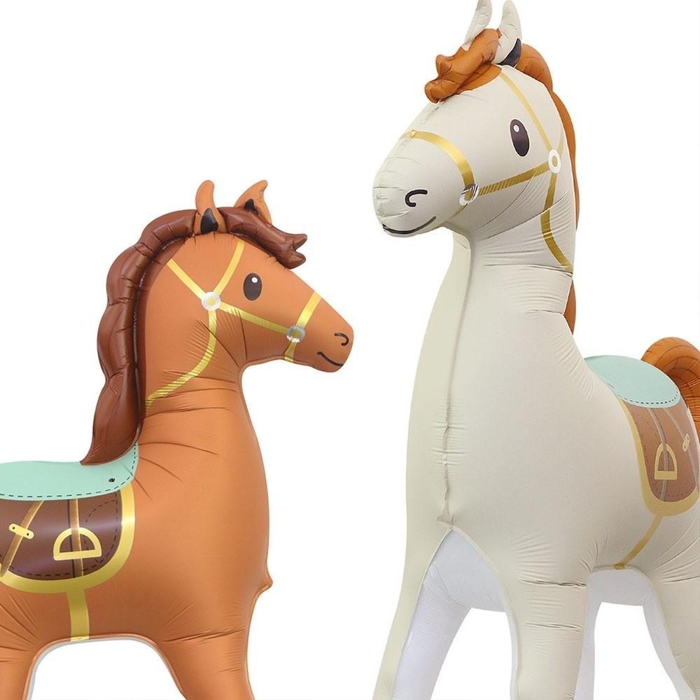 3D Horse Aluminum Film Ballons Large Standing Horse Horse Balloon Party Decorations Animal Theme Party Horse Shaped Foil Balloo