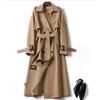 Windbreaker Women's Long Coat Plus Size Slim Trendy Casual Overcoat Solid Slim Fit Jacket Outerwear Trench Autumn