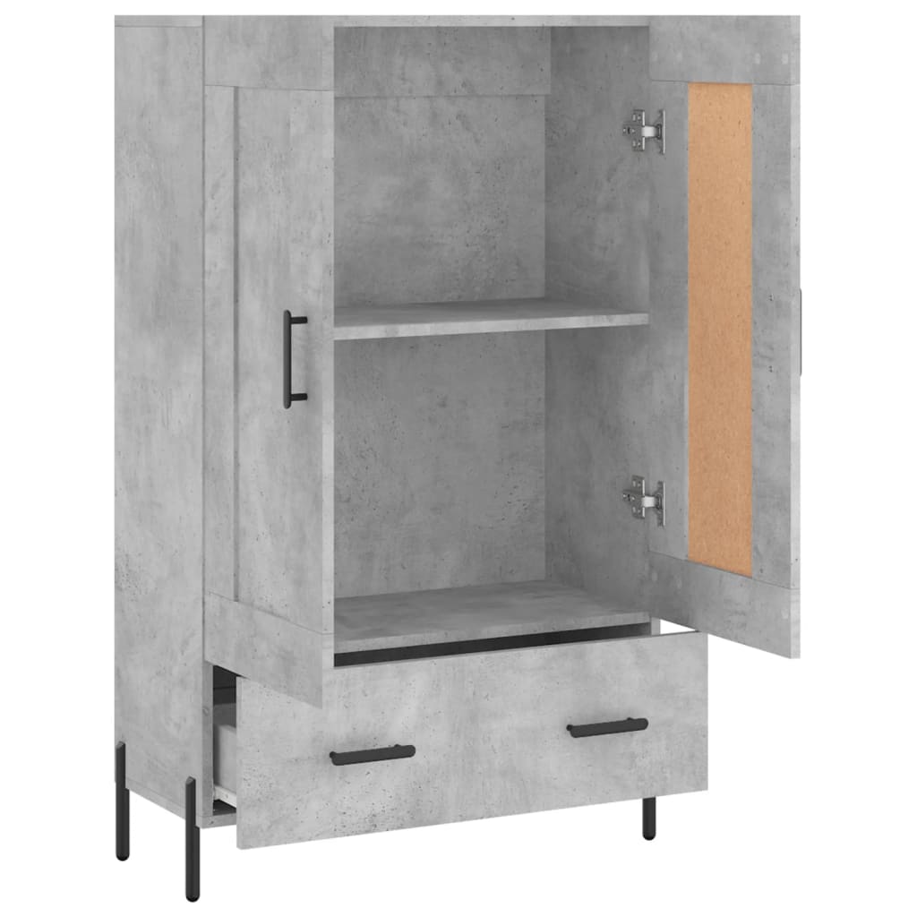 Highboard Concrete Grey 69.5 X 31 X 115 Cm Particleboard