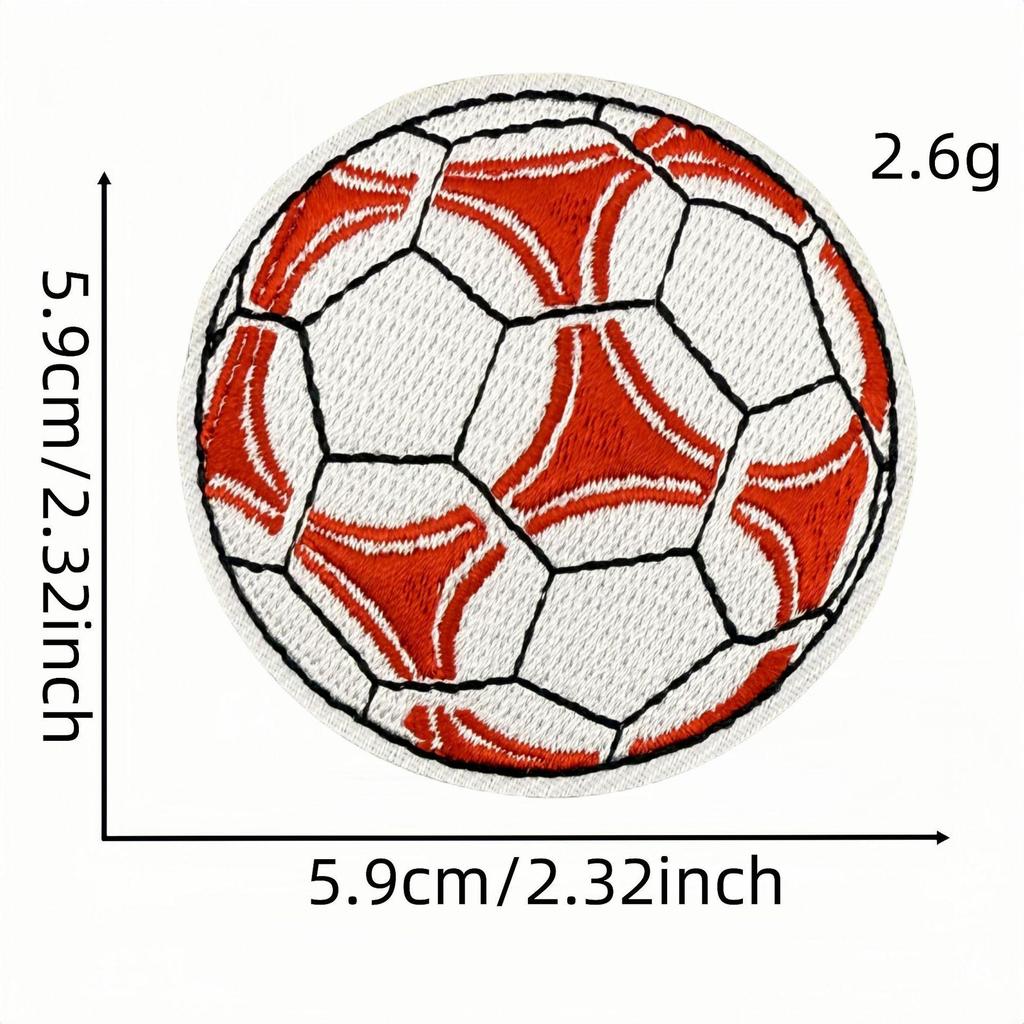Buntes Cartoon-Fußball-Stick-Aufbügel-Patch-Abzeichen für Kleidung