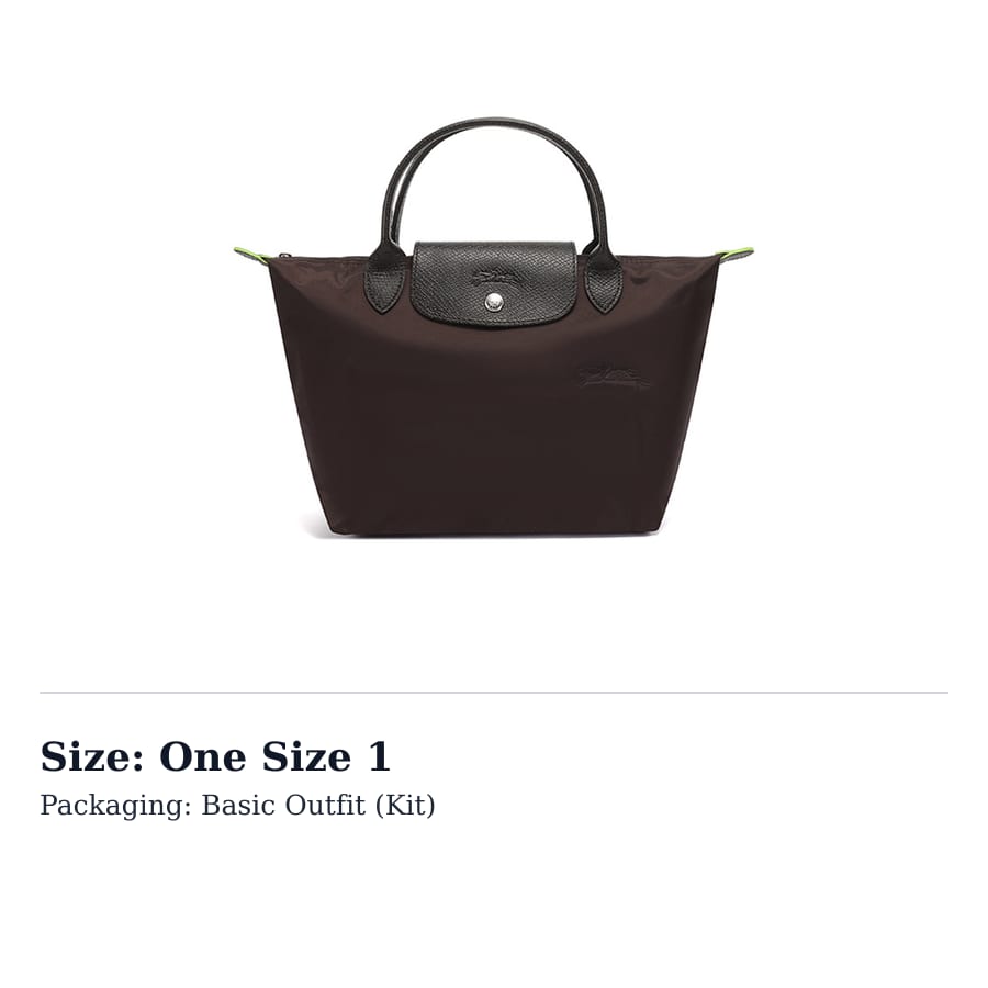 Longchamp Le Pliage Green Recycled Canvas Tote Handbag Small Women's Mocha 1621919002