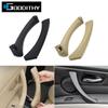 Preto bege interior do carro esquerda direita porta interior maçaneta painel puxar guarnição capa para bmw série 3 e90 e91 e92 316 318 320 325