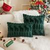 Christmas Throw Pillow Cover Plush Snowflake Christmas Tree Embroidered Living Room Sofa Cushion Holiday Party Decorative Cushion Cover