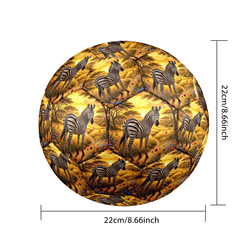 1pc Zebra African Landscape Durable Size 5 Soccer Ball Professional Match Training Football Indoor &Outdoor Sports Ball P60110