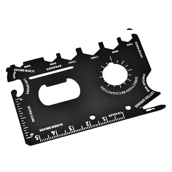 Stainless Steel Wallet Card Size Outdoor Camping Survival Gear Pocket Multi Tool