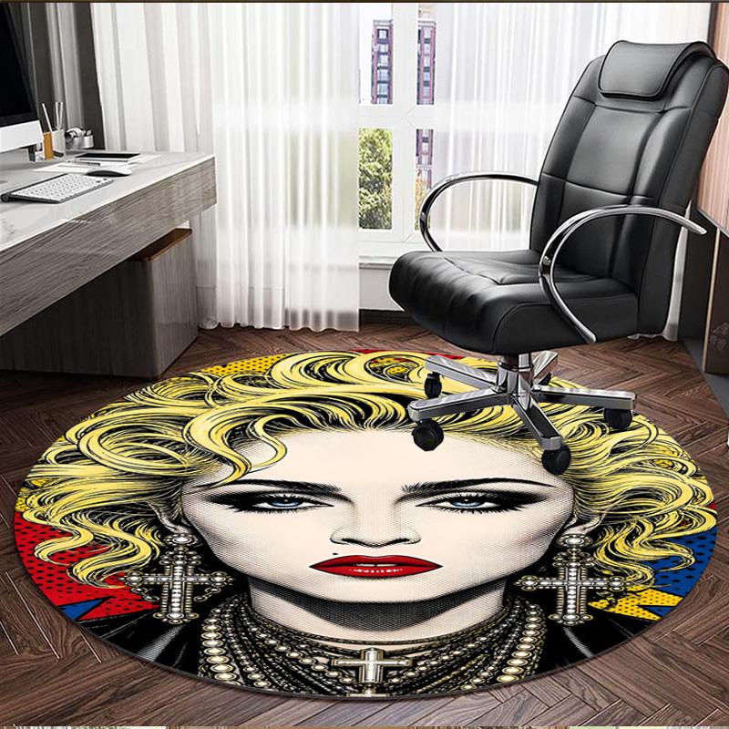 Marilyn Monroe Print Round Rug, Washable Floor Carpet, For Entryway Dorm Laundry Room Office Study, Home Decor Birthday Christmas Gift