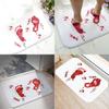 Halloween Cartoon Door Mat With Blood Footprint Pattern For Home Entryway Decor