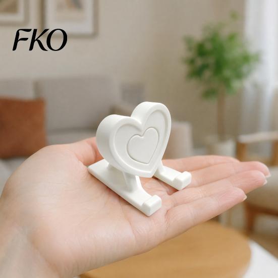 Heart Shaped Phone Holder 3D Printed Holder, Love Shape Mobile PLA Desk Organizer Stand, Cell Tablet Mount, Valentine's Day Gift Wear Resistant