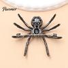 Shirt Collar Pin 1/2Pcs 3D Spider Brooch for Halloween, Horror Alloy Metal Clothing Pins Lapel Pin, Clothes Jackets Backpacks Costume Accessories Coat