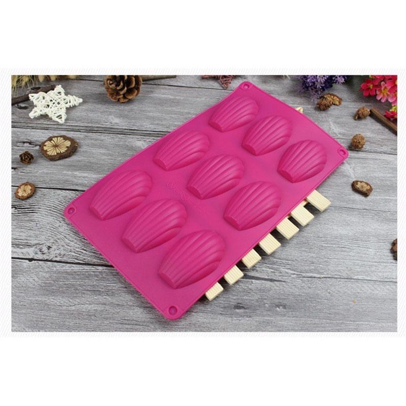 Silicone Mould 9 Shell Pan, Cake Mold & Baking Mould, Cookies Candy, Random Colors