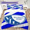 VfL Bochum 1848 Σετ κλινοσκεπασμάτων με μοτίβο uilt, κάλυμμα uilt, μαξιλαροθήκη, διακόσμηση σπιτιού, δώρο γενεθλίων (1 * παπλωματοθήκη + 2 * μαξιλαροθήκη χωρίς πυρήνα)98