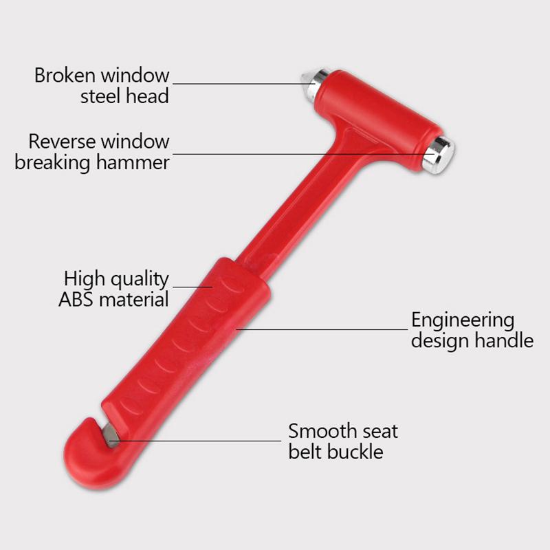 Mini Portable Safety Hammer Escape Emergency Car Window Breaker Seat Belt Cutter Multifunctional Escape Tools Car Accessories