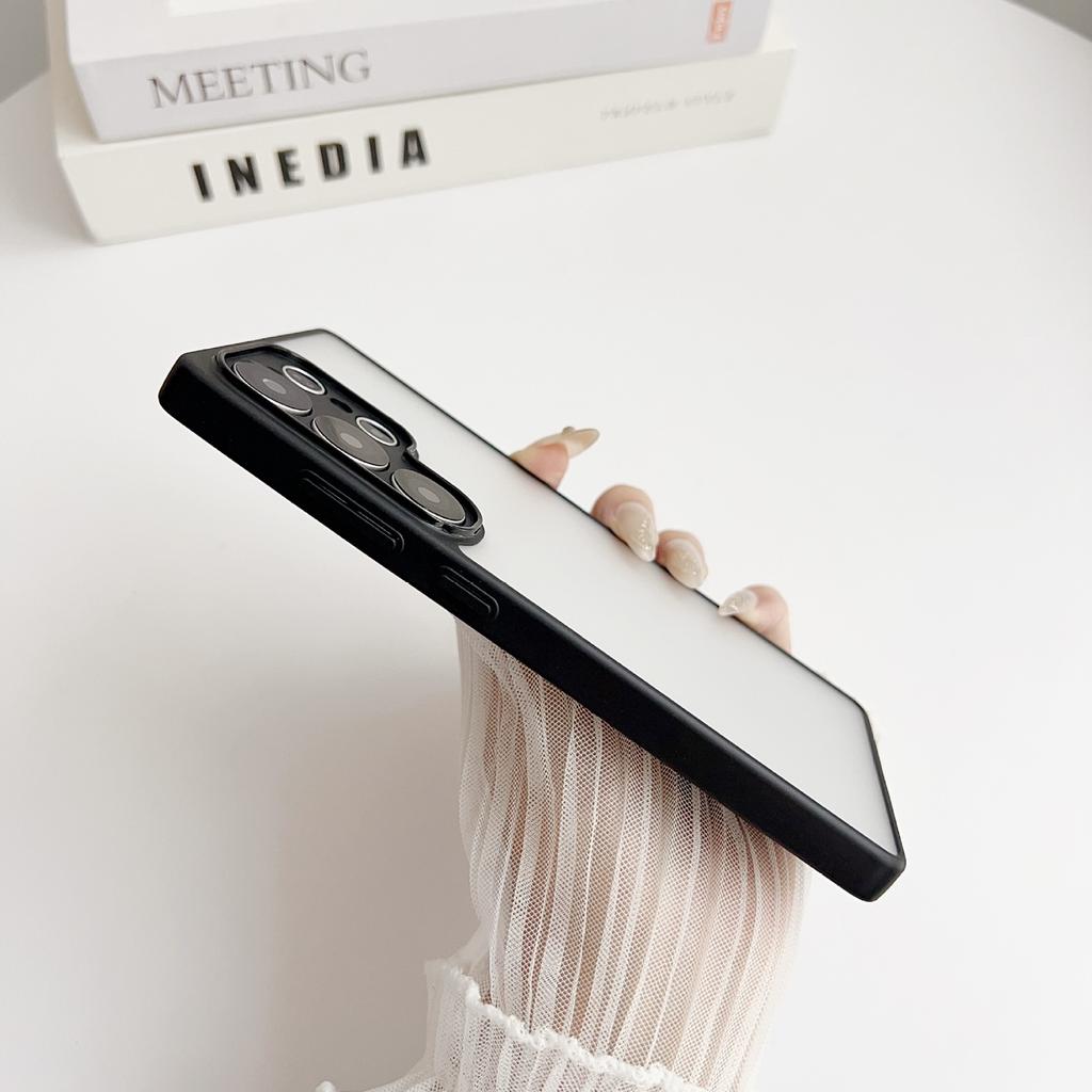 Suitable for Samsung S25ultra Ultra Thin Two In One Matte Semi Transparent Mobile Phone Case S24u Skin Feeling 23 Drop Protection Case