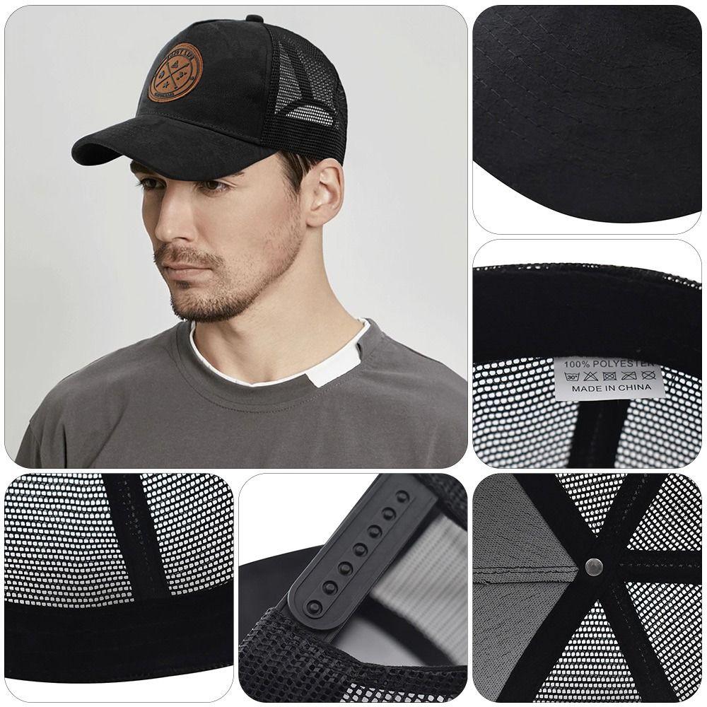 Letter Patch Snapback Hat Mesh Yarn Trucker Caps Sport Sun Hat  Running