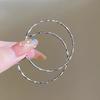 Metal Double-layer Hoop Earrings for Women, Light Luxury, High-end, Temperament, Large Earrings, Circle Earrings, Plain Hoop Earrings, Ear Buckles