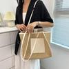 Geweven Handtas Grote Capaciteit Mode Versie Nieuw Alles-in-één Vrijetijd Buitenlandse Schoudertote Tas Voor Vrouwen Reizen Strandtas