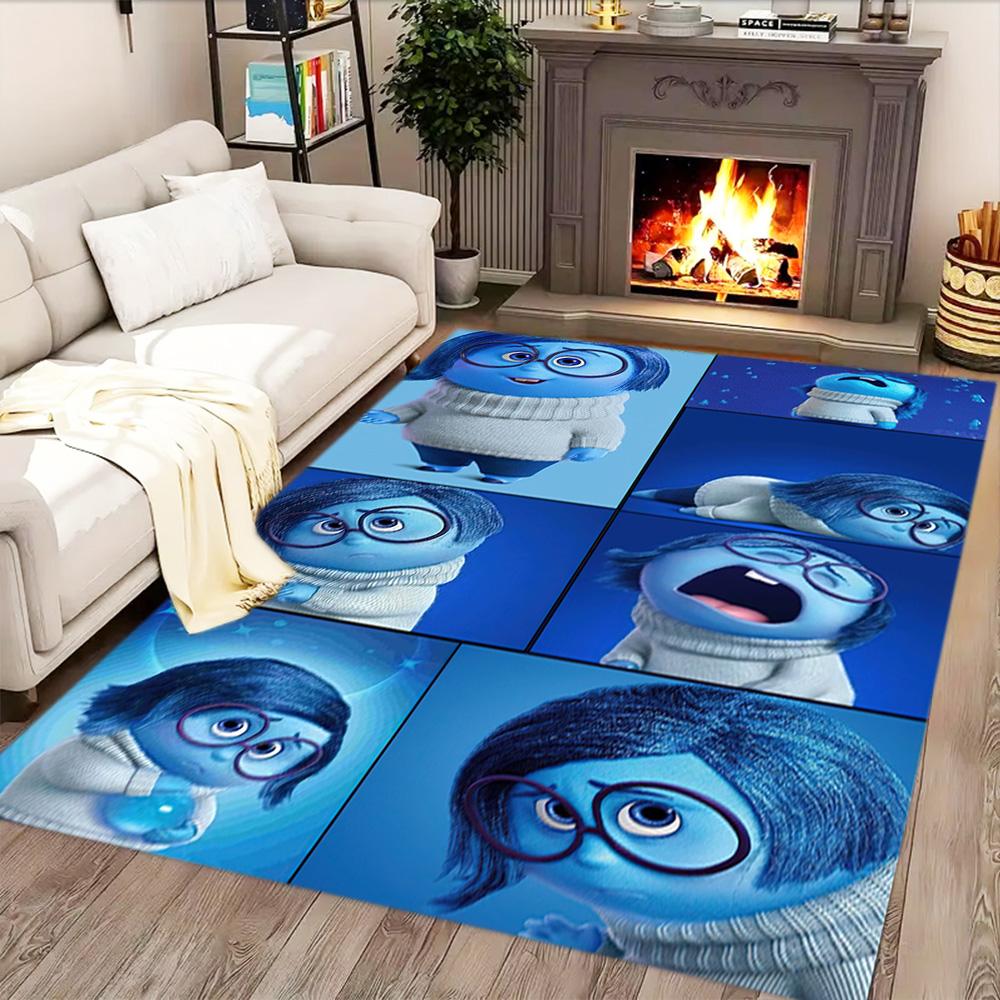 Tapis Aventure des Émotions Inside Out pour Salon, Chambre à Coucher, Bureau, Décoration de Couloir, Parfait pour la Décoration de la Maison ou les Cadeaux de Fête