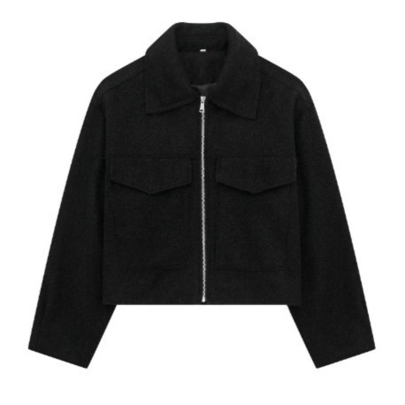 Autumn and Winter New Arrival Women's Fashion Soft Tweed Short Jacket Lapel Woolen Outerwear