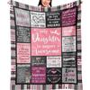 To My Daughter Birthday Gift Blanket For Daughter, Soft Sherpa Keepsake