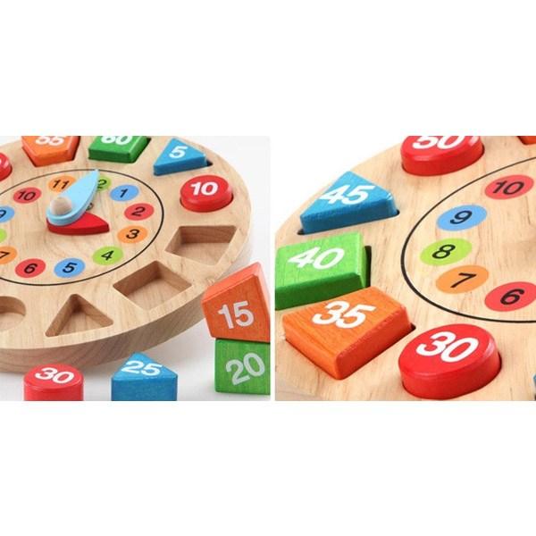 Todoribro Wood Tree Figures Clock, 1, Koreas bestes Kleinkindpuzzle
