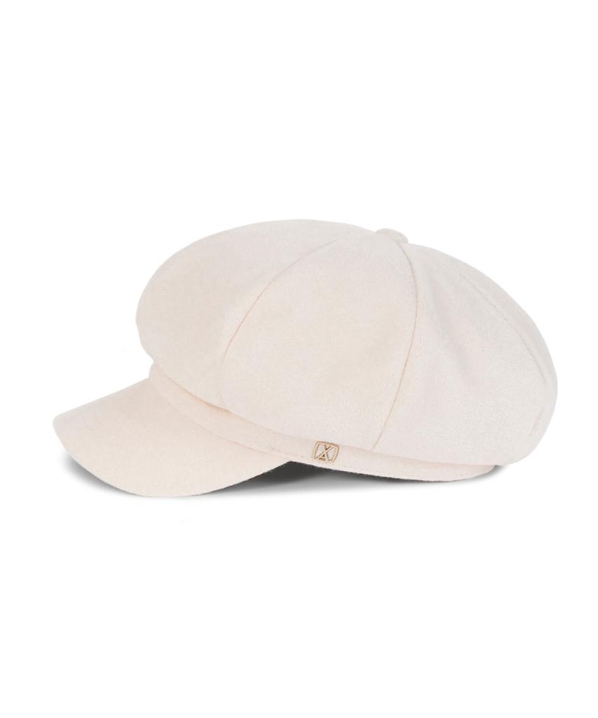 Bajal Va Square Studded Wool Newsboy Cap Ivory