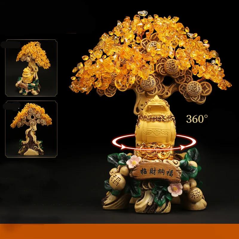 Home Ornaments Money Tree Creating Furniture Lucky Tree Decorating Office Desk Tv Wine Cabinet Craft Table Decor Gift