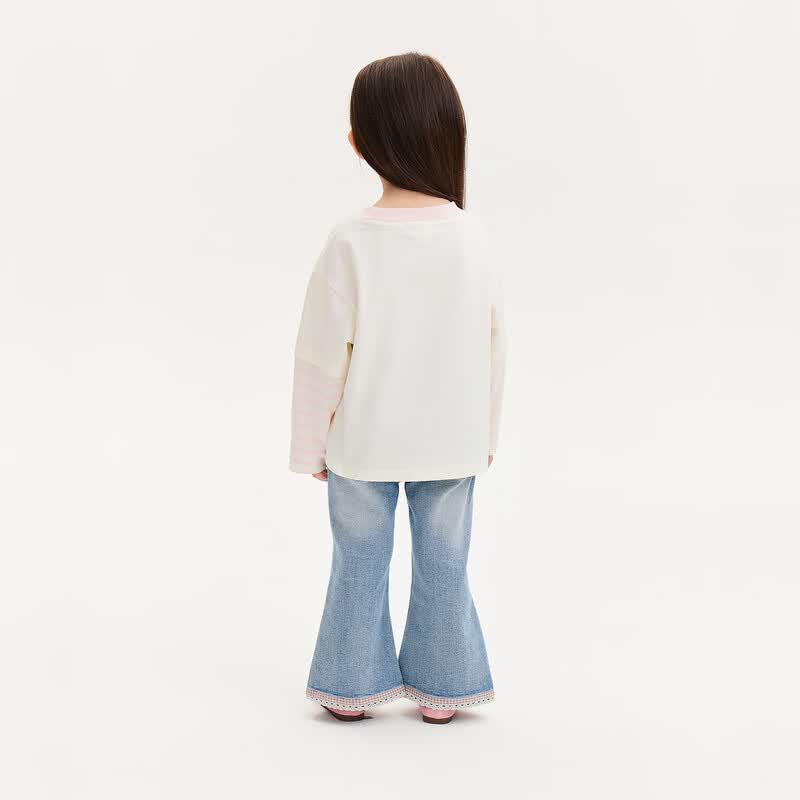 Girls' Autumn Long Sleeve Layered T-Shirt