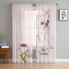 Bulldogge Collie Tier Haustier Hund Chiffon durchsichtige Vorhänge für Wohnzimmer Schlafzimmer Heimdekoration Fenster Voile Tüll Vorhang Vorhänge