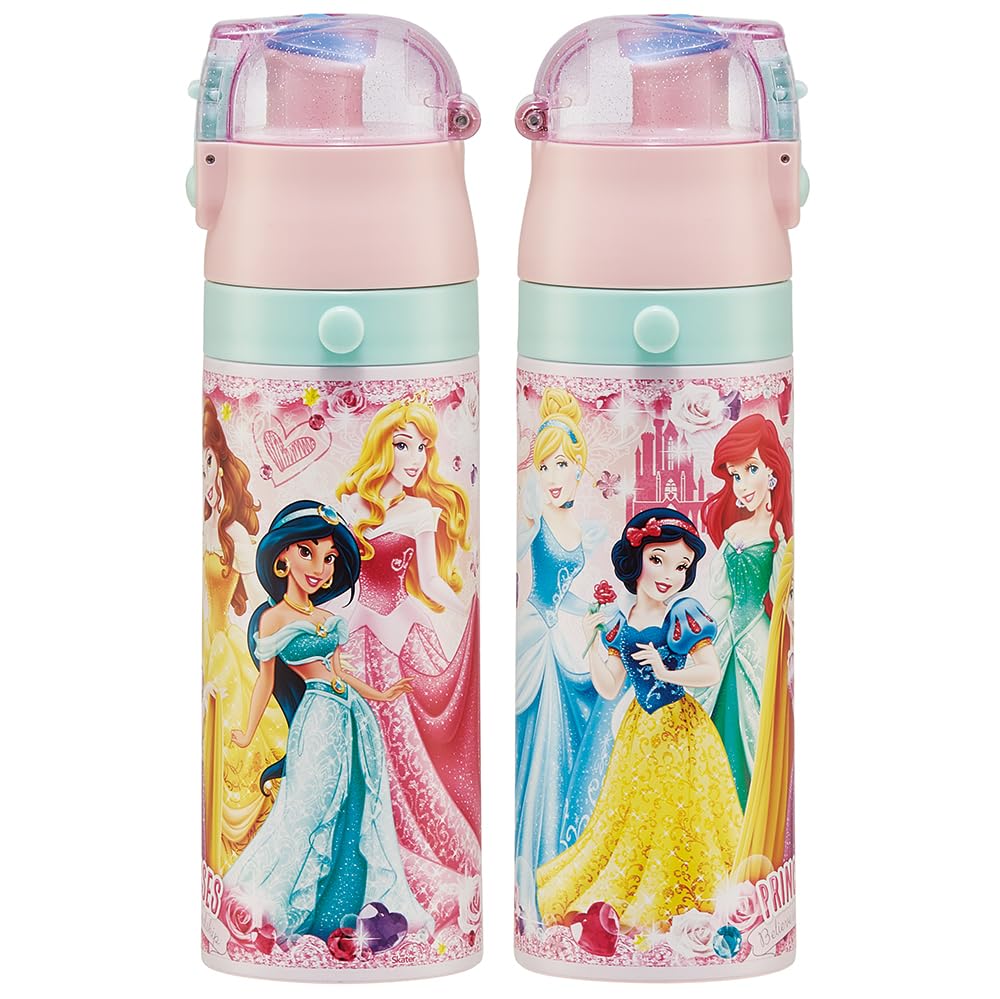 Skater Edelstahl-Wasserflasche für Direkten Disney Prinzessin Leicht und Kühlend Sportwasser Kinder, Trinken, 470ml, 24, Kinderfreundlich, Nur,