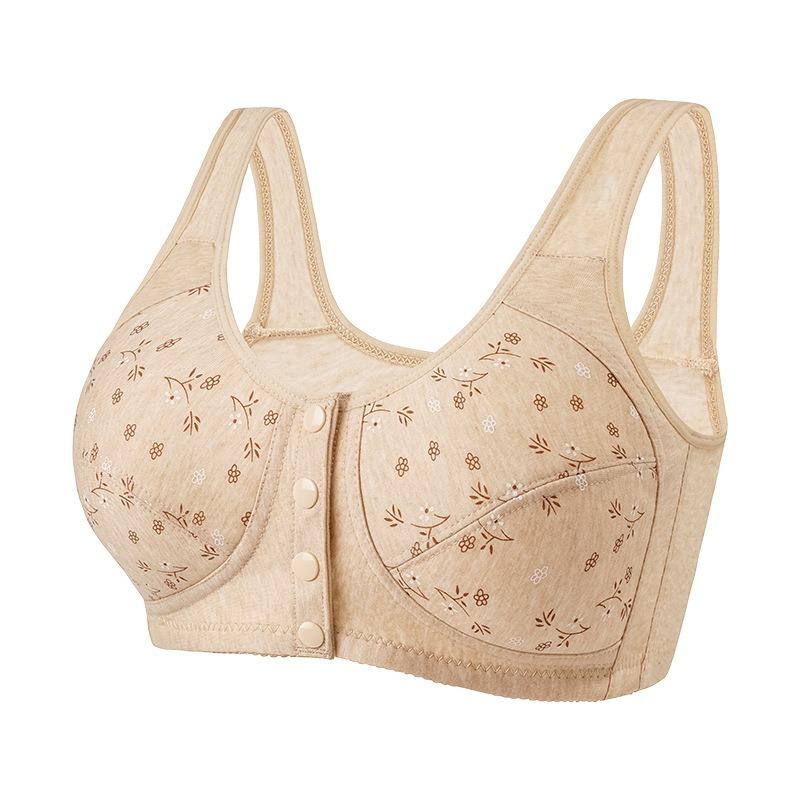 Elderly And Middleaged Large Size Wrap Bra Gathered Thin Section Of Skinfriendly Bra Without Steel Ring Undershirt Type Bra