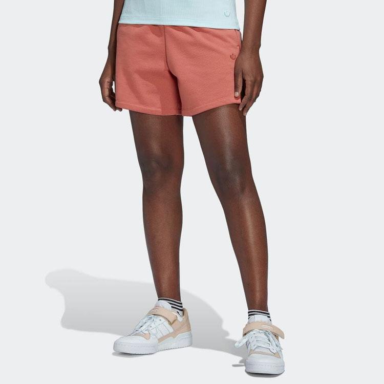 adidas Originals Trefoil Logo Aufkleber Lässige Gerade Shorts Damen Unterteile Rosa HM1793