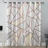 Geometric Pattern Printed Curtains High Light blocking Drapes Heat Insulation Window Decorationation 2 Pcs High Quality