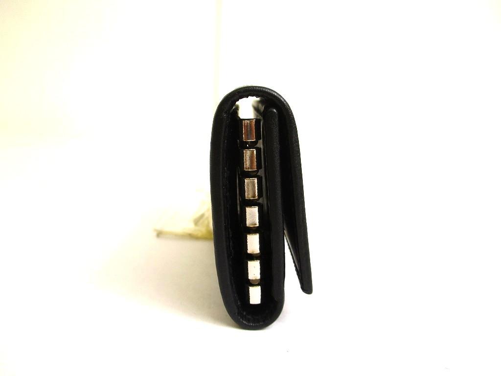 Authentic GUCCI GG Black Canvas and Leather 6 Pics Key Chain #a820  Refurbished