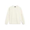 Li Ning Wade Series Effen Kleur Fleece Warm Losse Pullover Sweatshirt Unisex sweatshirt Off-White AWDT947-6