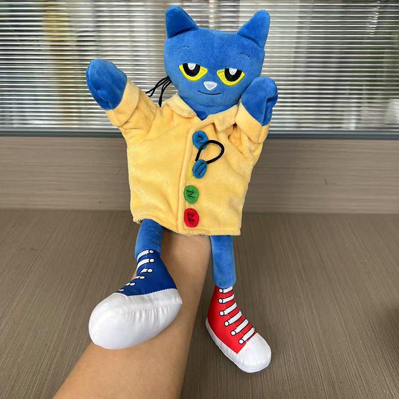30cm Pete Die Katze Handpuppe Plüsch Kinder Weiche Puppe Talkshow Party Requisiten Weihnachts-Puppe Plüschtiere Puppe Kinder Geschenk
