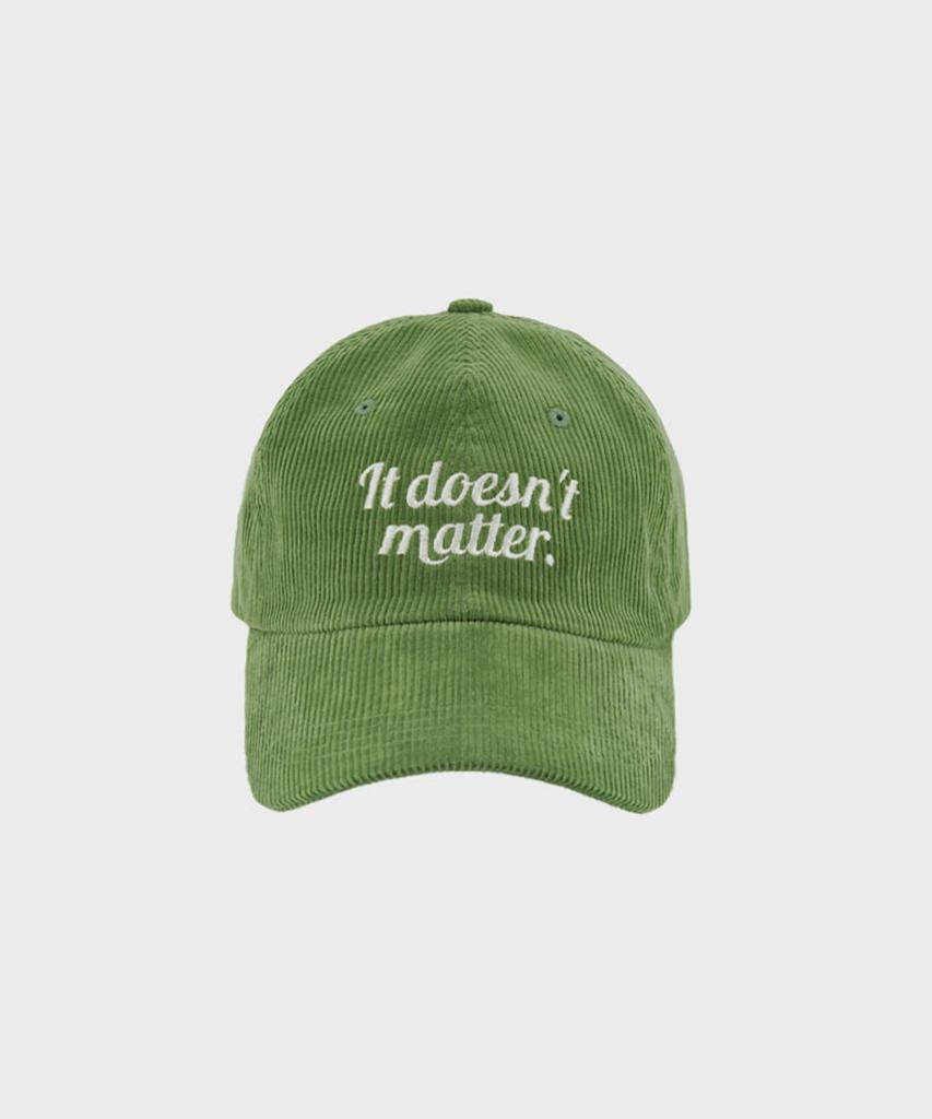 Isdeojeunmaeteo Corduroy Logo Ball Cap (Green)