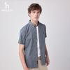 HAZZYS Men's Houndstooth Short-Sleeve Commuter Shirt
