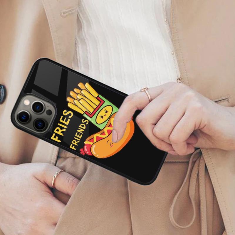French Fries Burger Pizza Magnetic Phone Case For APPLE iPhone 17 Air 16 14 13 12 Pro Max 15 Plus Charge With MagSafe Cover