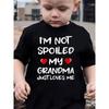 European Sizes Summer Fashion Short-Sleeve T-Shirt for Boys with The Print 'I'M NOT SPOILED MY GRANDMA JUST LOVES ME' Casual Top