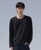 Dibeullu Low-Cut Scoop Neck Long Sleeve Black