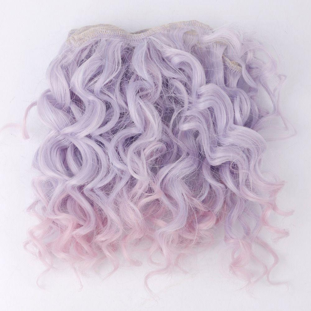 High-Temperature Wire Diy Curly Short Hair Curly Imitation Roll Doll Curly Hair Natural Heat-Resistant Doll Hair Wig Diy Set