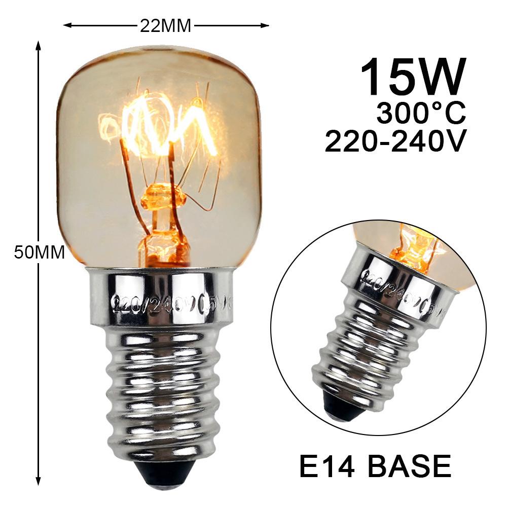 Salt Bulb Oven Light Resistant Filament Heat Refrigerator Light Hot Salt Bulb  Warm White.