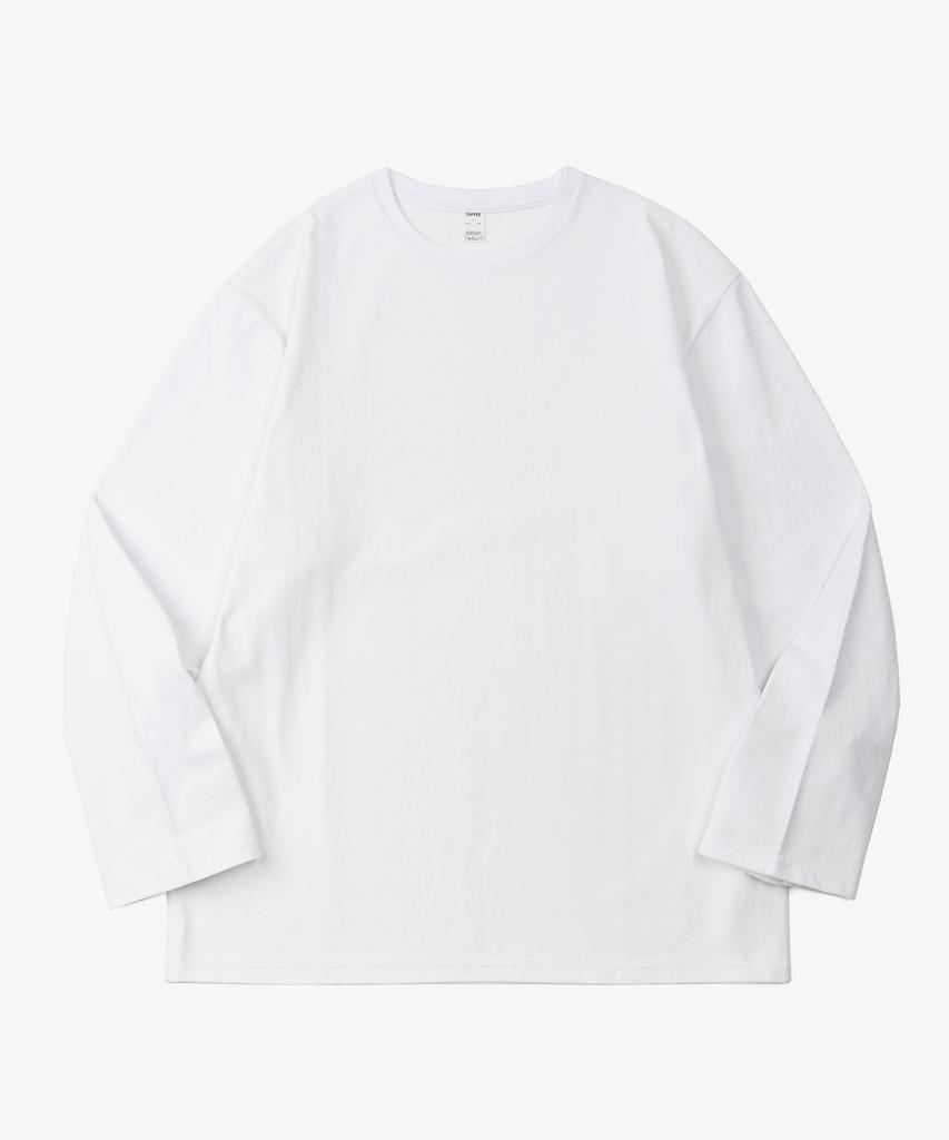 TOFFEE Basic Long Sleeve T-Shirt (White)