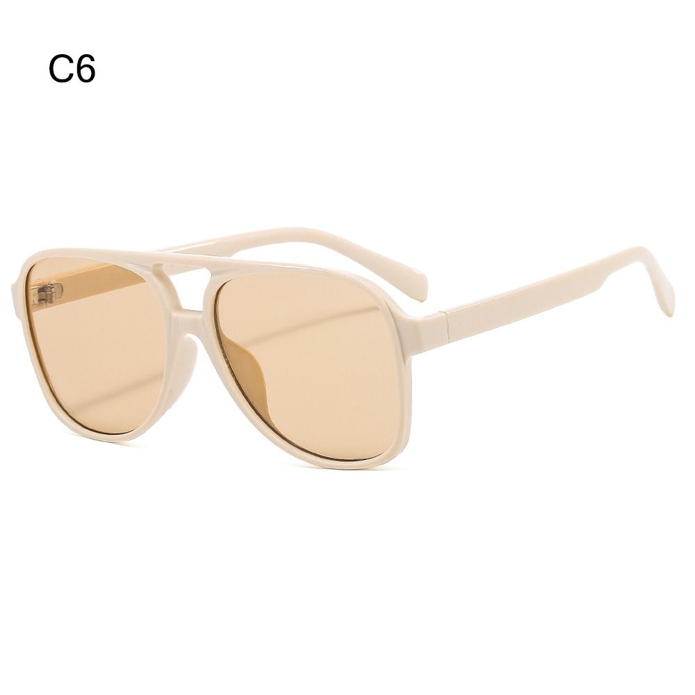 Retro Double Bridge Oversized Pilot Sunglasses Uv400 Protection Classic 70S Sun Glasses Yellow Driving Eyewear For Women & Men