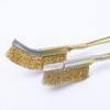 Iron Handle Wire Brush for Cleaning and Rust Removal - Bent Head, Stainless Steel, Nylon, Mini Size
