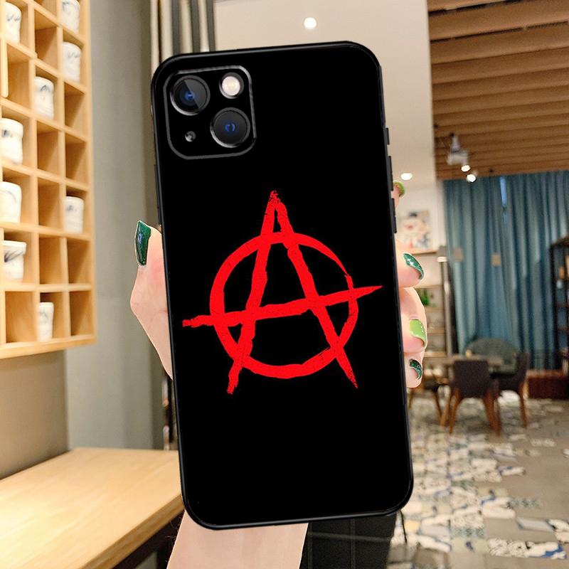 Anarchy Symbol A Phone Case For iPhone 16 17 Pro Max 15 14 13 11 12 Pro Max Mini 15 16 Plus 16e 17 Air Cover