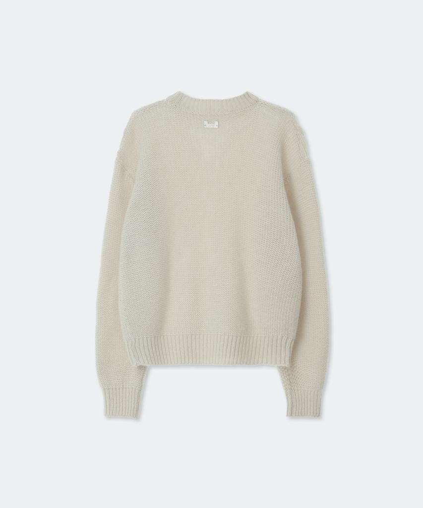 KINETO Mohair Fisherman Sweater_Cream