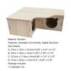 Yousheng Hamster House Climbing Ladder Natural Wood Multi-Room Hut Rat Hideout House Small Pet Nest Cage Accessories