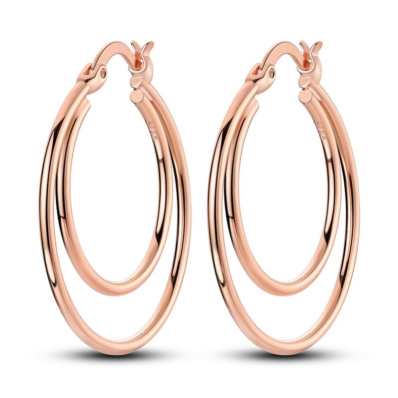 925 Silver Rose Gold Snake Bone Star Heart-Shaped Women Earring Brilliant Wedding Engagement Star Earrings Jewelry Gift